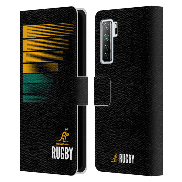 Australia National Rugby Union Team Crest Rugby Green Yellow Leather Book Wallet Case Cover For Huawei Nova 7 SE/P40 Lite 5G