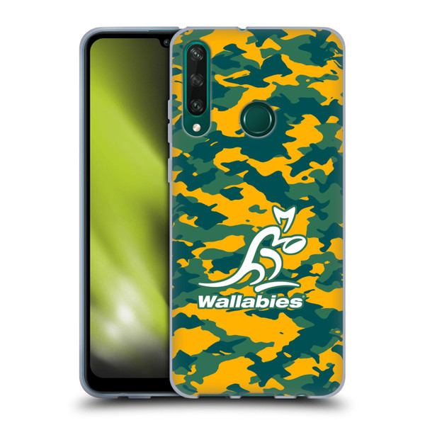 Australia National Rugby Union Team Crest Camouflage Soft Gel Case for Huawei Y6p