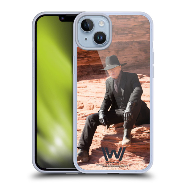 Westworld Characters Man In Black Soft Gel Case for Apple iPhone 14 Plus