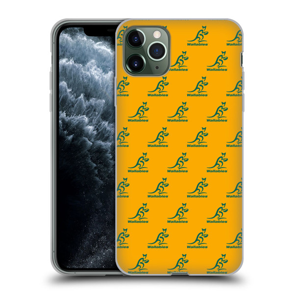 Australia National Rugby Union Team Crest Pattern Soft Gel Case for Apple iPhone 11 Pro Max