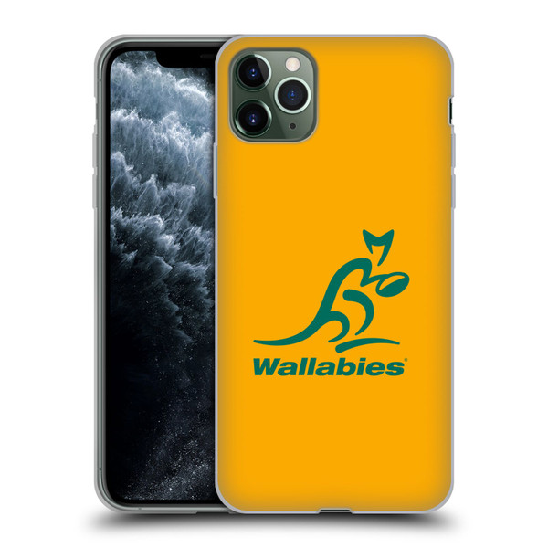 Australia National Rugby Union Team Crest Plain Yellow Soft Gel Case for Apple iPhone 11 Pro Max