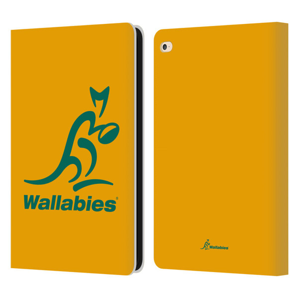 Australia National Rugby Union Team Crest Plain Yellow Leather Book Wallet Case Cover For Apple iPad Air 2 (2014)