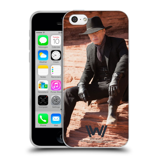 Westworld Characters Man In Black Soft Gel Case for Apple iPhone 5c