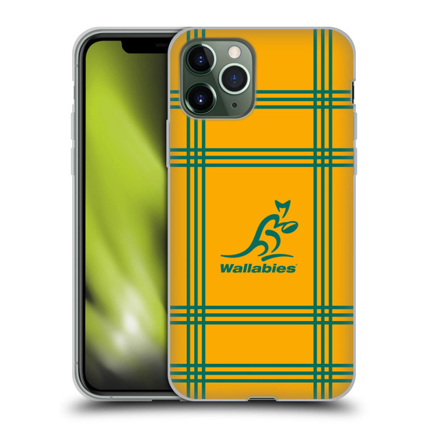 Australia National Rugby Union Team Crest Tartan Soft Gel Case for Apple iPhone 11 Pro