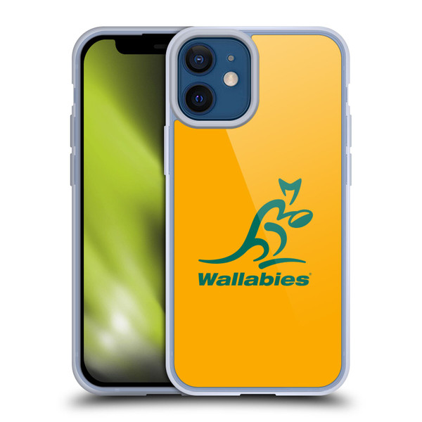 Australia National Rugby Union Team Crest Plain Yellow Soft Gel Case for Apple iPhone 12 Mini