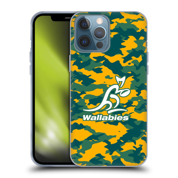 Australia National Rugby Union Team Crest Camouflage Soft Gel Case for Apple iPhone 13 Pro Max