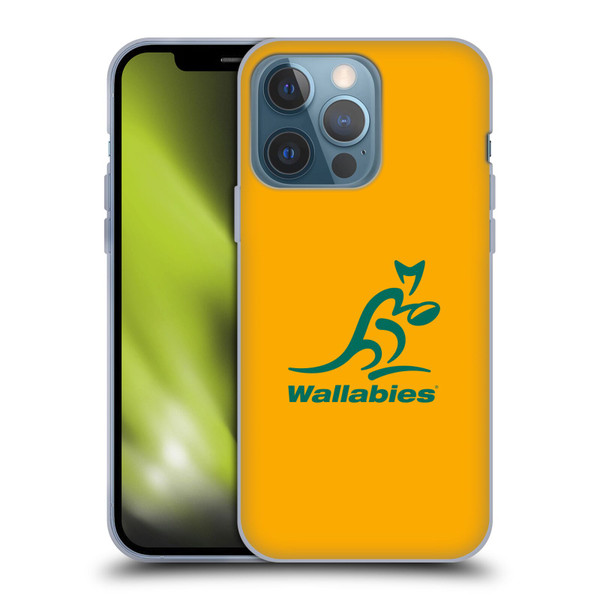 Australia National Rugby Union Team Crest Plain Yellow Soft Gel Case for Apple iPhone 13 Pro