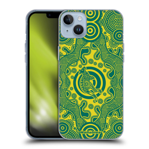 Australia National Rugby Union Team Crest First Nations Soft Gel Case for Apple iPhone 14 Plus