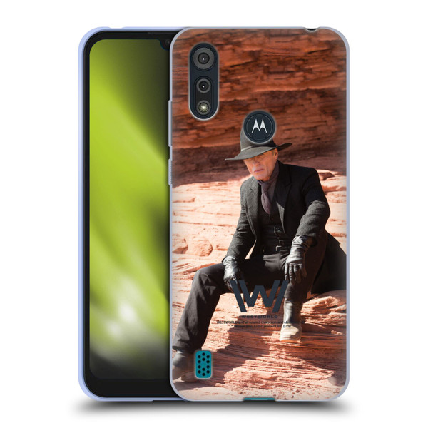 Westworld Characters Man In Black Soft Gel Case for Motorola Moto E6s (2020)