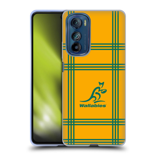 Australia National Rugby Union Team Crest Tartan Soft Gel Case for Motorola Edge 30