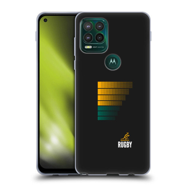 Australia National Rugby Union Team Crest Rugby Green Yellow Soft Gel Case for Motorola Moto G Stylus 5G 2021