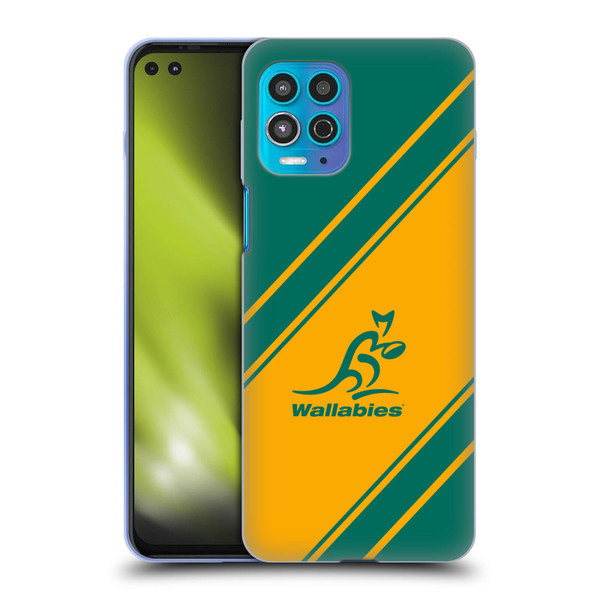 Australia National Rugby Union Team Crest Stripes Soft Gel Case for Motorola Moto G100