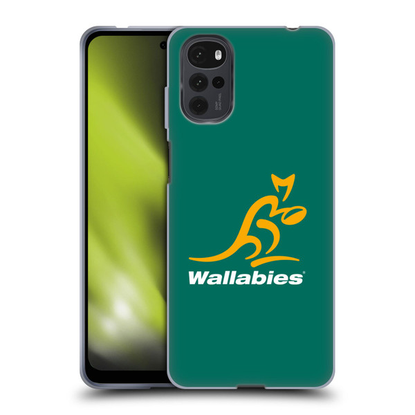 Australia National Rugby Union Team Crest Plain Green Soft Gel Case for Motorola Moto G22