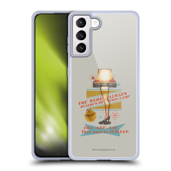 A Christmas Story Composed Art Leg Lamp Soft Gel Case for Samsung Galaxy S21+ 5G