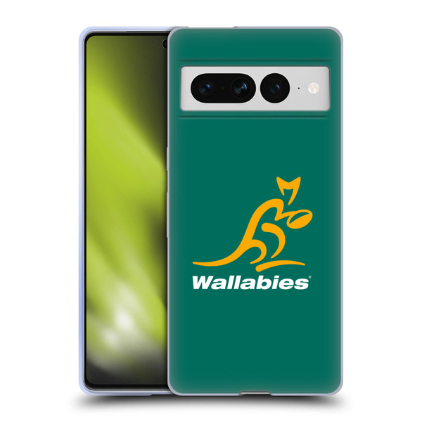 Australia National Rugby Union Team Crest Plain Green Soft Gel Case for Google Pixel 7 Pro