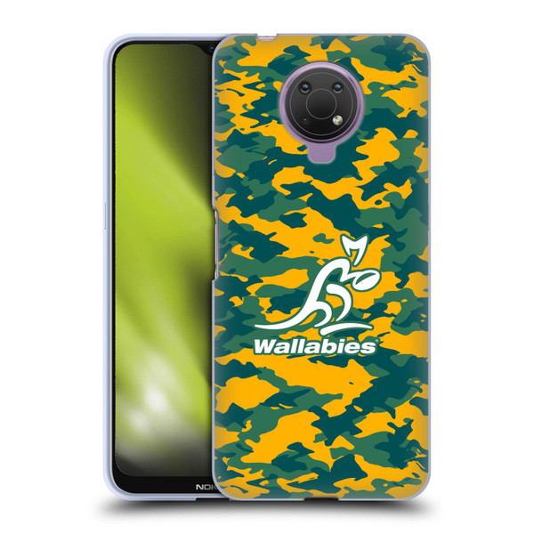 Australia National Rugby Union Team Crest Camouflage Soft Gel Case for Nokia G10