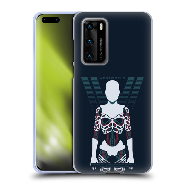 Westworld Graphics Human Host Soft Gel Case for Huawei P40 5G