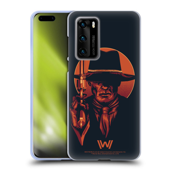 Westworld Graphics Man In Black 2 Soft Gel Case for Huawei P40 5G