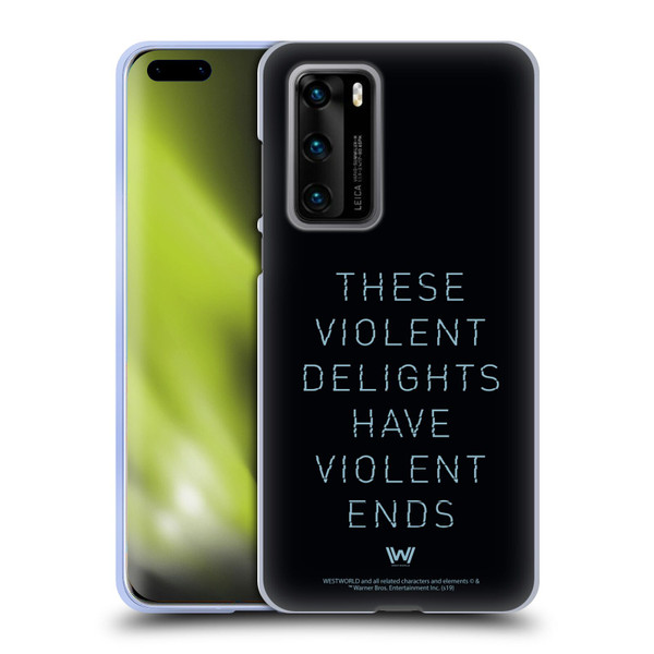 Westworld Graphics Violent Delights Soft Gel Case for Huawei P40 5G