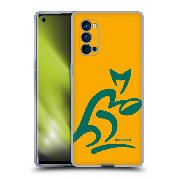 Australia National Rugby Union Team Crest Oversized Soft Gel Case for OPPO Reno 4 Pro 5G