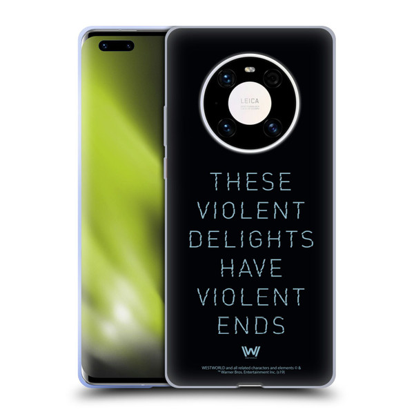 Westworld Graphics Violent Delights Soft Gel Case for Huawei Mate 40 Pro 5G