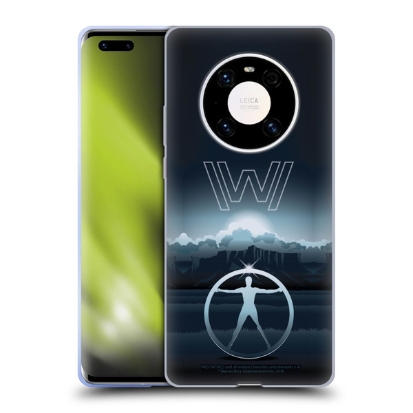 Westworld Graphics The Vitruvian Man Soft Gel Case for Huawei Mate 40 Pro 5G