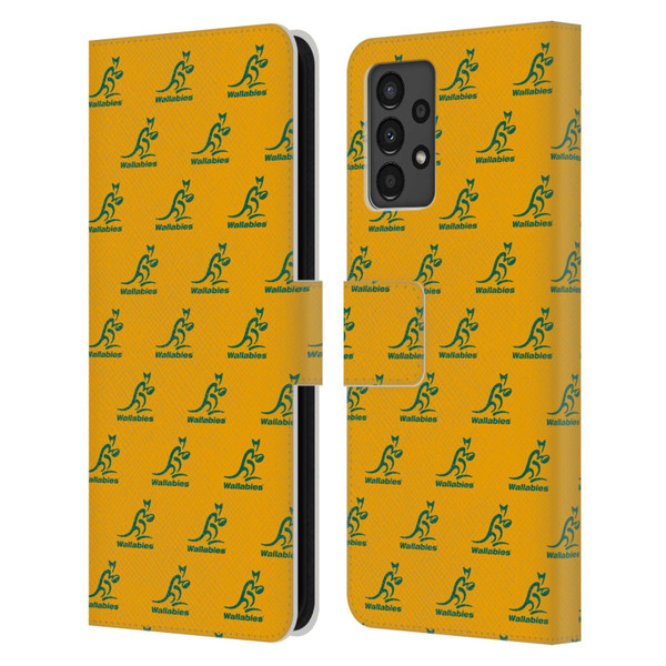 Australia National Rugby Union Team Crest Pattern Leather Book Wallet Case Cover For Samsung Galaxy A13 (2022)