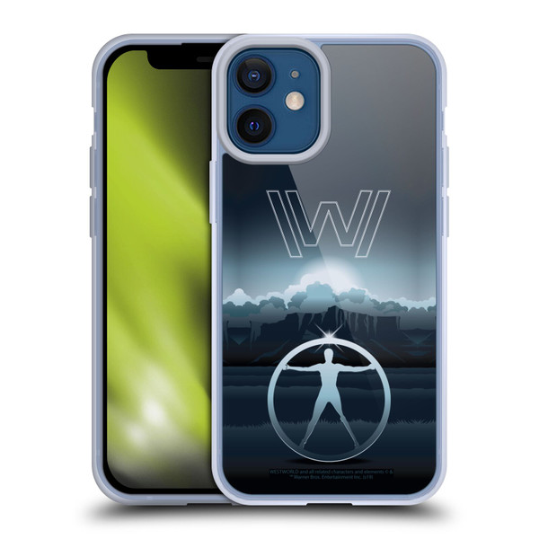 Westworld Graphics The Vitruvian Man Soft Gel Case for Apple iPhone 12 Mini