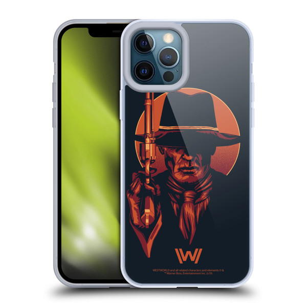 Westworld Graphics Man In Black 2 Soft Gel Case for Apple iPhone 12 Pro Max