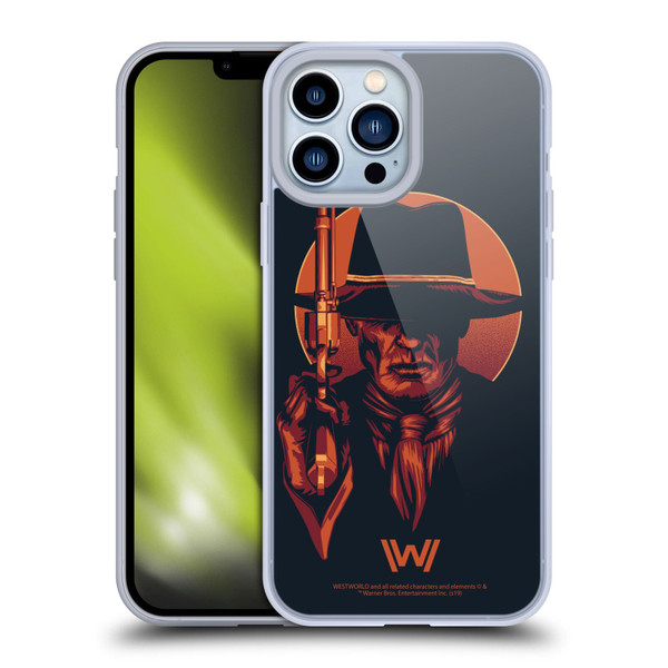 Westworld Graphics Man In Black 2 Soft Gel Case for Apple iPhone 13 Pro Max