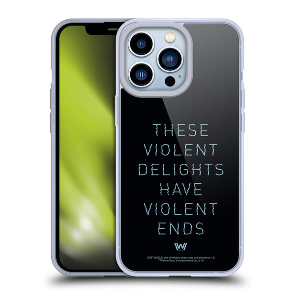 Westworld Graphics Violent Delights Soft Gel Case for Apple iPhone 13 Pro