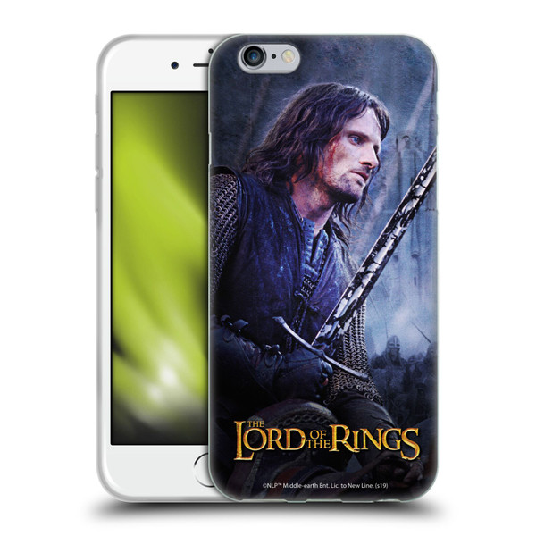 The Lord Of The Rings The Two Towers Character Art Aragorn Soft Gel Case for Apple iPhone 6 / iPhone 6s