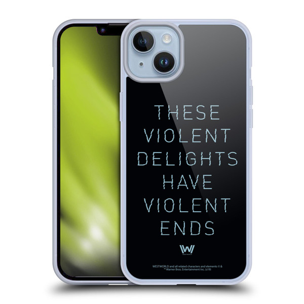 Westworld Graphics Violent Delights Soft Gel Case for Apple iPhone 14 Plus