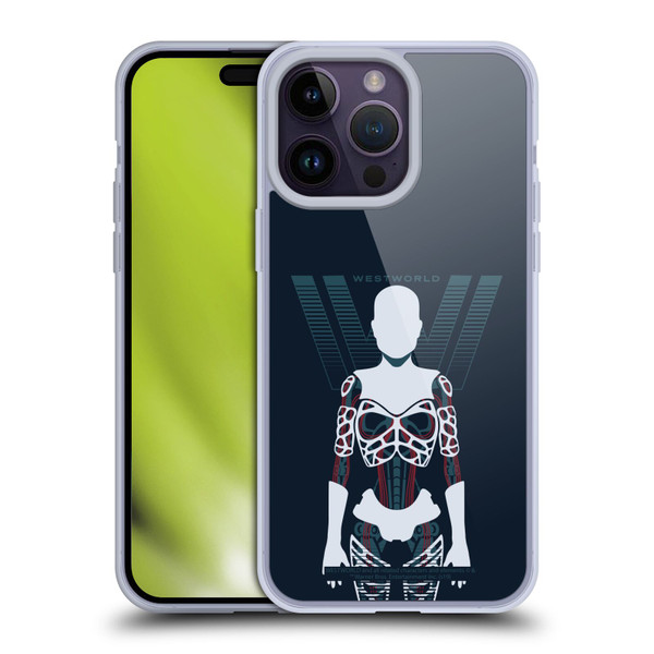 Westworld Graphics Human Host Soft Gel Case for Apple iPhone 14 Pro Max