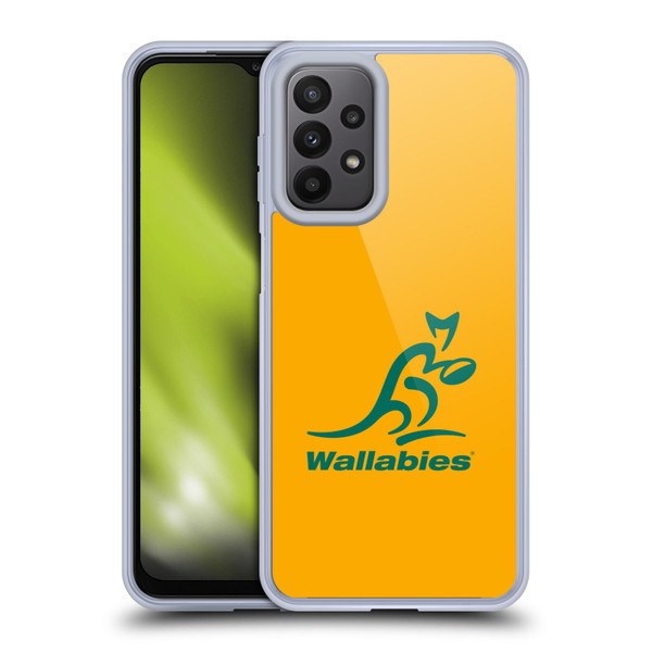 Australia National Rugby Union Team Crest Plain Yellow Soft Gel Case for Samsung Galaxy A23 / 5G (2022)