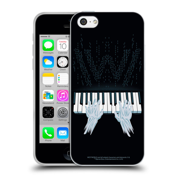 Westworld Graphics Piano Soft Gel Case for Apple iPhone 5c
