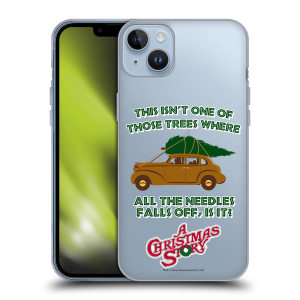 A Christmas Story Graphics Car And Pine Tree Soft Gel Case for Apple iPhone 14 Plus
