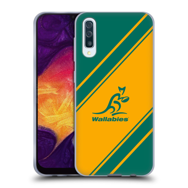 Australia National Rugby Union Team Crest Stripes Soft Gel Case for Samsung Galaxy A50/A30s (2019)