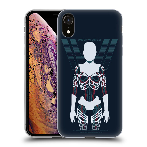 Westworld Graphics Human Host Soft Gel Case for Apple iPhone XR