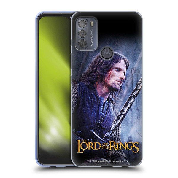The Lord Of The Rings The Two Towers Character Art Aragorn Soft Gel Case for Motorola Moto G50