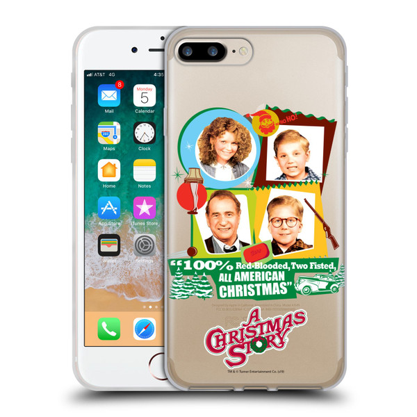 A Christmas Story Graphics Family Soft Gel Case for Apple iPhone 7 Plus / iPhone 8 Plus