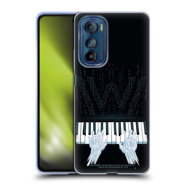 Westworld Graphics Piano Soft Gel Case for Motorola Edge 30