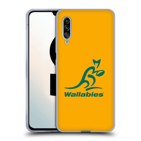 Australia National Rugby Union Team Crest Plain Yellow Soft Gel Case for Samsung Galaxy A90 5G (2019)