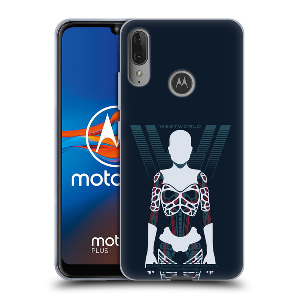 Westworld Graphics Human Host Soft Gel Case for Motorola Moto E6 Plus