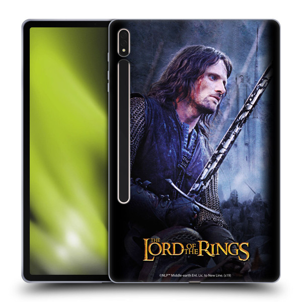 The Lord Of The Rings The Two Towers Character Art Aragorn Soft Gel Case for Samsung Galaxy Tab S8 Plus
