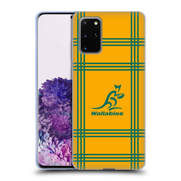 Australia National Rugby Union Team Crest Tartan Soft Gel Case for Samsung Galaxy S20+ / S20+ 5G