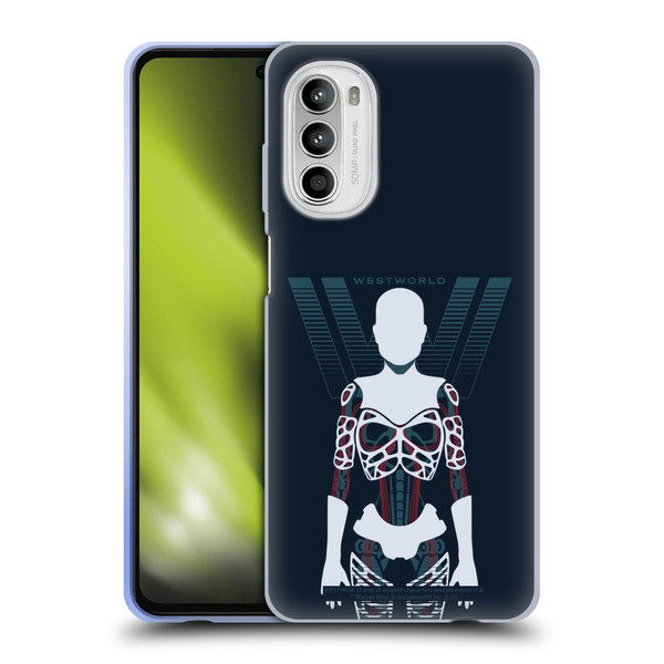 Westworld Graphics Human Host Soft Gel Case for Motorola Moto G52