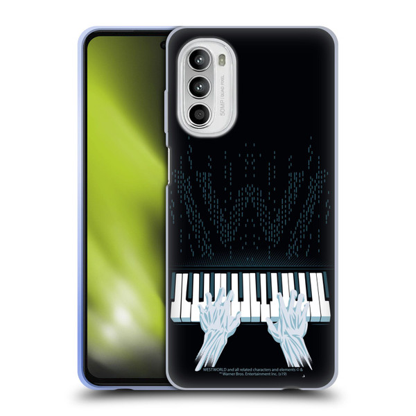 Westworld Graphics Piano Soft Gel Case for Motorola Moto G52