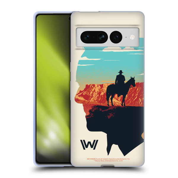 Westworld Graphics Ford And William Soft Gel Case for Google Pixel 7 Pro