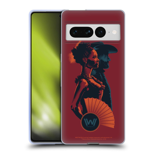 Westworld Graphics Maeve And Hector Soft Gel Case for Google Pixel 7 Pro